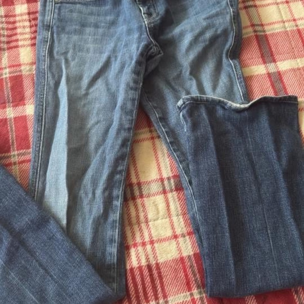 7 For All Mankind Blue Flare & Wide Leg Jeans